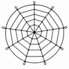 Spinnenweb mega zwart 1,80m