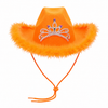 Cowboyhoed met kroontje oranje