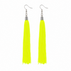 Oorbellen franjes neon geel
