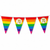 Vlaggenlijn regenboog goud 70 - 5m (15 vlaggen)