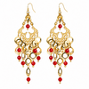 Oorbellen buikdans goud/rood