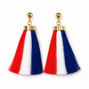 Oorbellen Holland kwastjes rood/wit/blauw