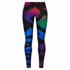 Legging zwart kleurenprint - one size