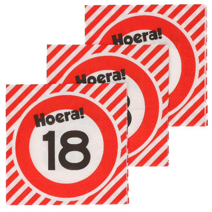 Servetten-18j-aar-verkeersbord-20st
