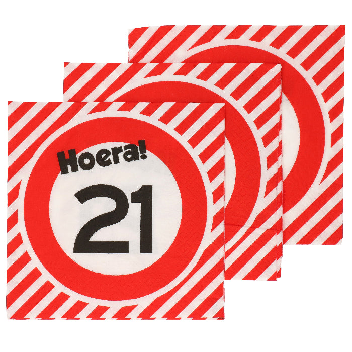 servetten-21-jaar-verkeersbord-20st