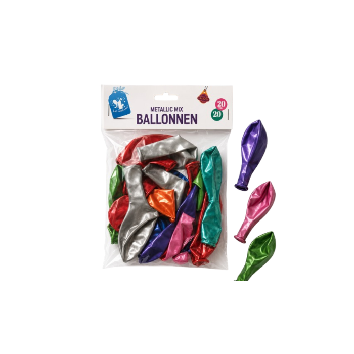 Ballonnen meerkleurig 30cm 20 stuks