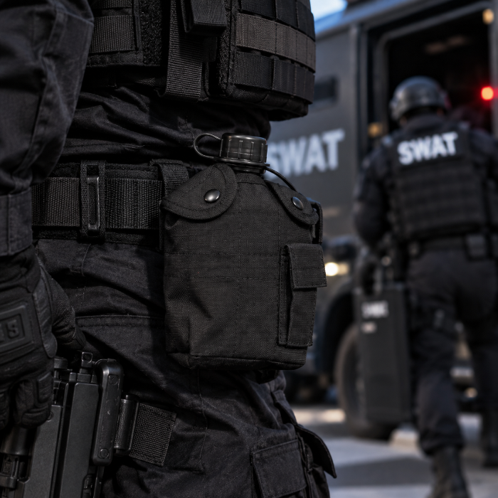 Drinkfles SWAT veldfles zwart