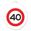 Ballonnen - 40 jaar - rood/wit - 10 stuks