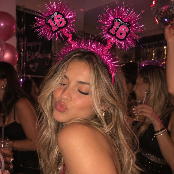 Diadeem Sweet 16 roze
