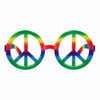 Partybril peace meerkleurig
