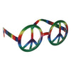 Partybril peace meerkleurig