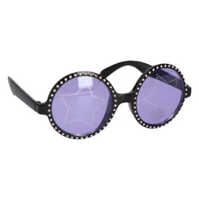 8717928347125_1 Partybril zwart diamantjes ster