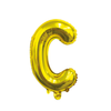 Folieballon letter C Goud - 35 cm