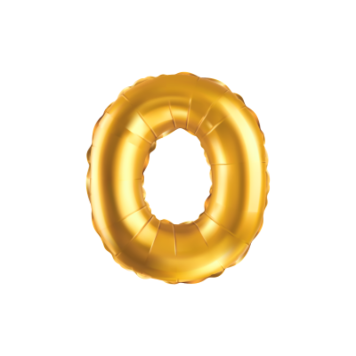 folieballon-letter-o-goud