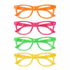Partybrillen - neon - meerkleurig - 4 stuks