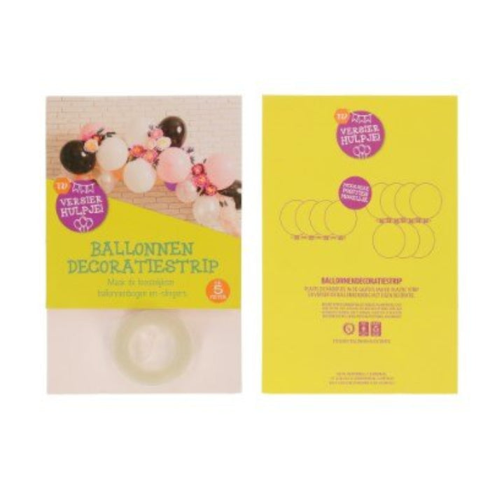 Ballonnen - decoratiestrip - transparant - ca. 5m