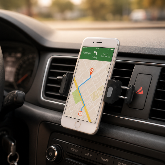 Smartphone clip auto ventilatie zwart