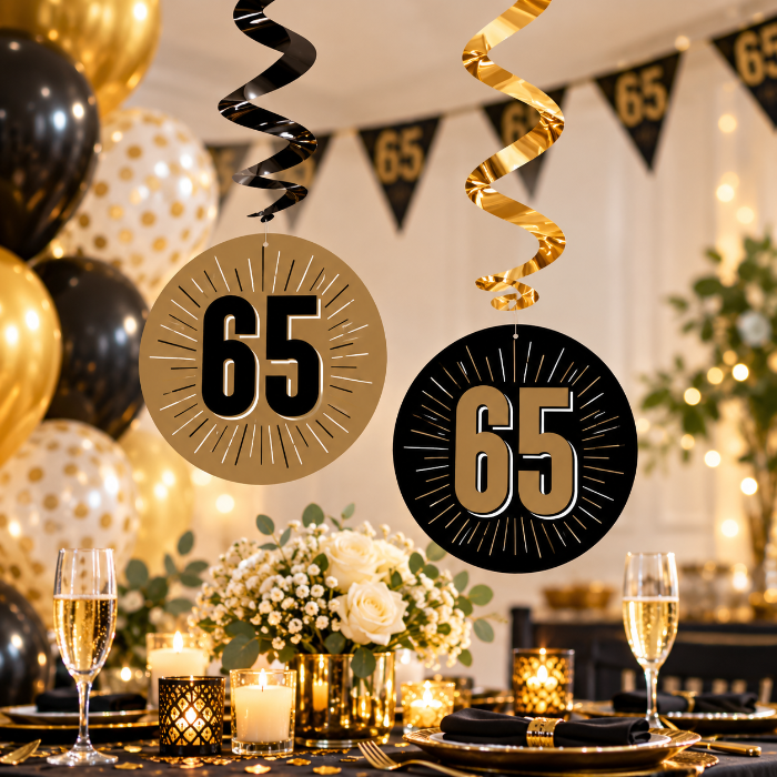 swirls-hangdecoratie-65-jaar-zwart-goud-6-stuks-1