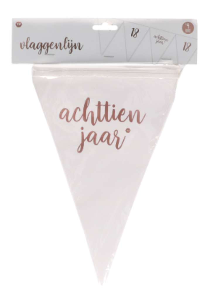 8717928416333_1 Vlaggenlijn 18 jaar wit/roségoud 4m