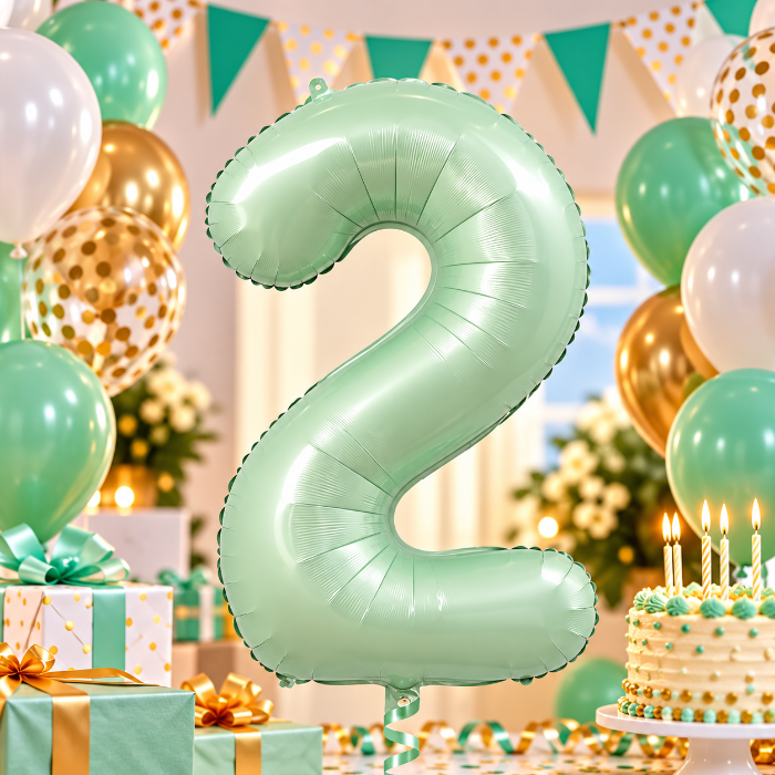 folieballon-cijfer-2-mintgroen-80cm