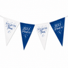 Vlaggenlijn 'Welkom thuis' blauw/wit - 4m