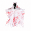 Hangdecoratie Halloween spook met masker wit/rood