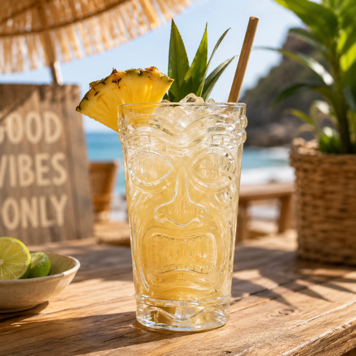Beker - Tiki party - plastic - transparant