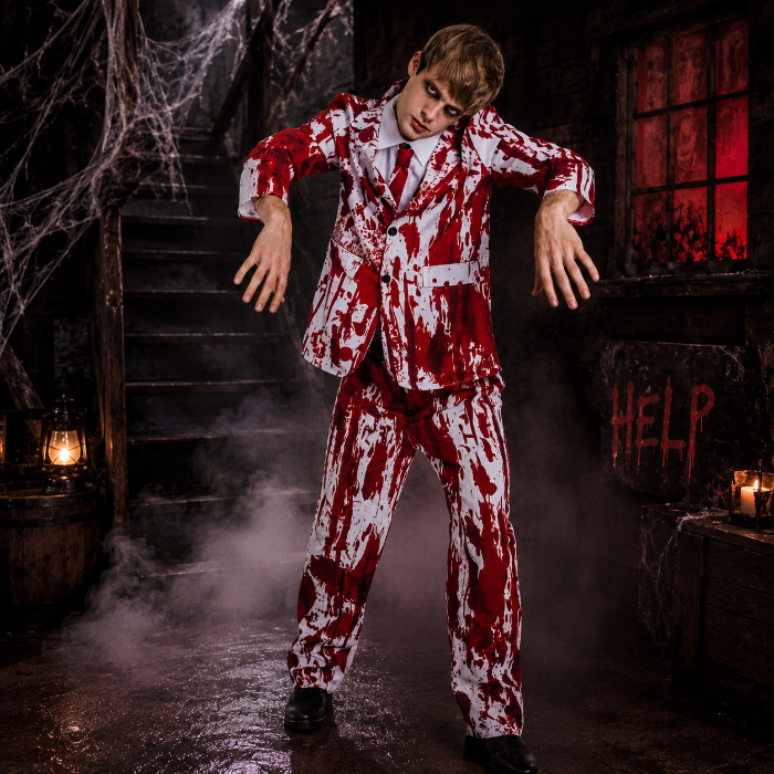 Kostuum Halloween bloederig heren one size