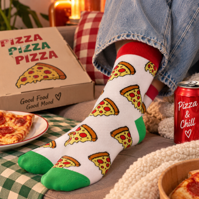 Sokken - funny pizza - maat 40-45