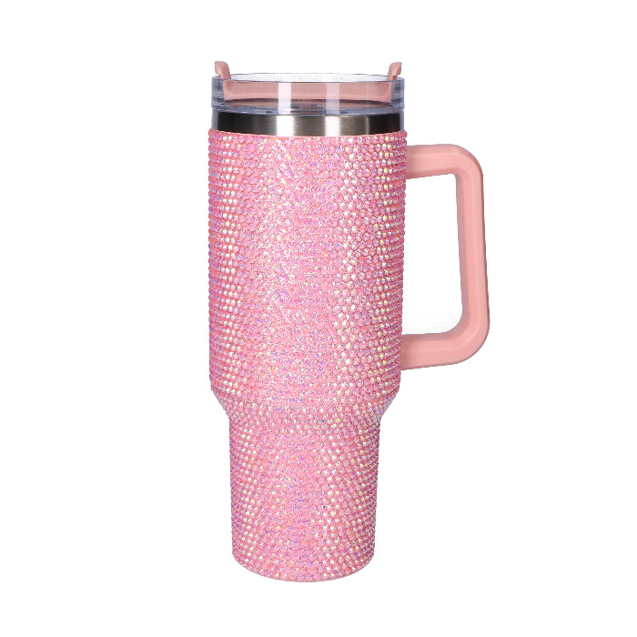 8717928516385_1 drinkbeker-to-go-roze-glitter-diamant