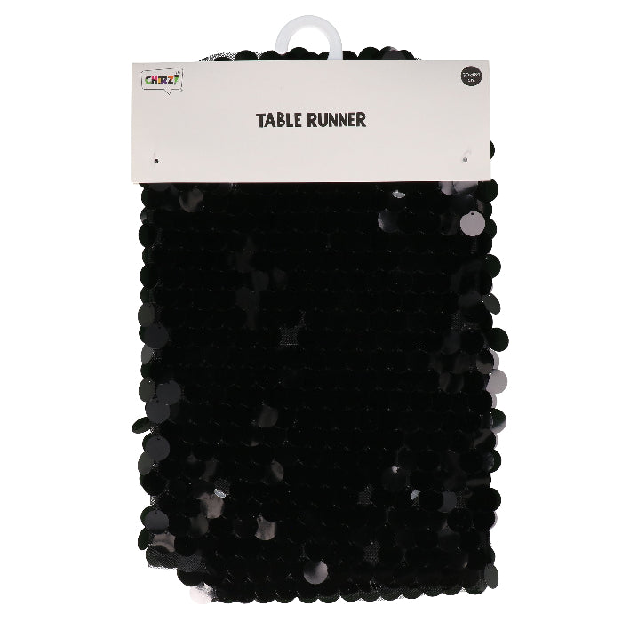 tafelloper-zwart-30-x-182-cm