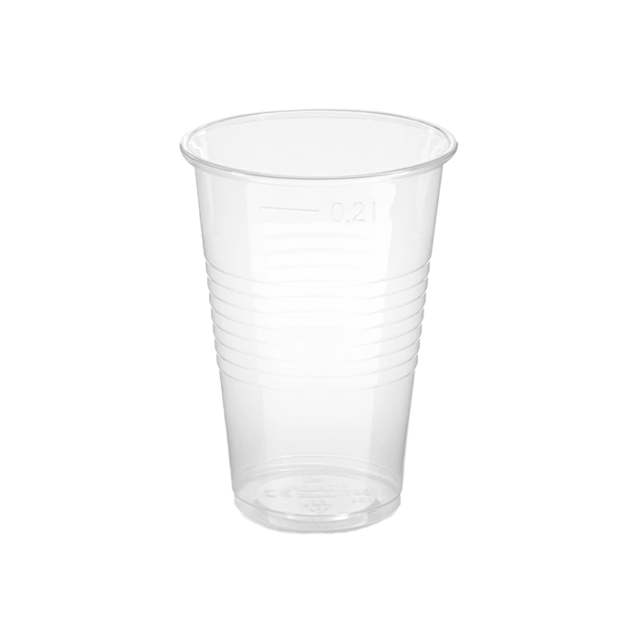 Bekers plastic wit – 50 stuks (200 ml)