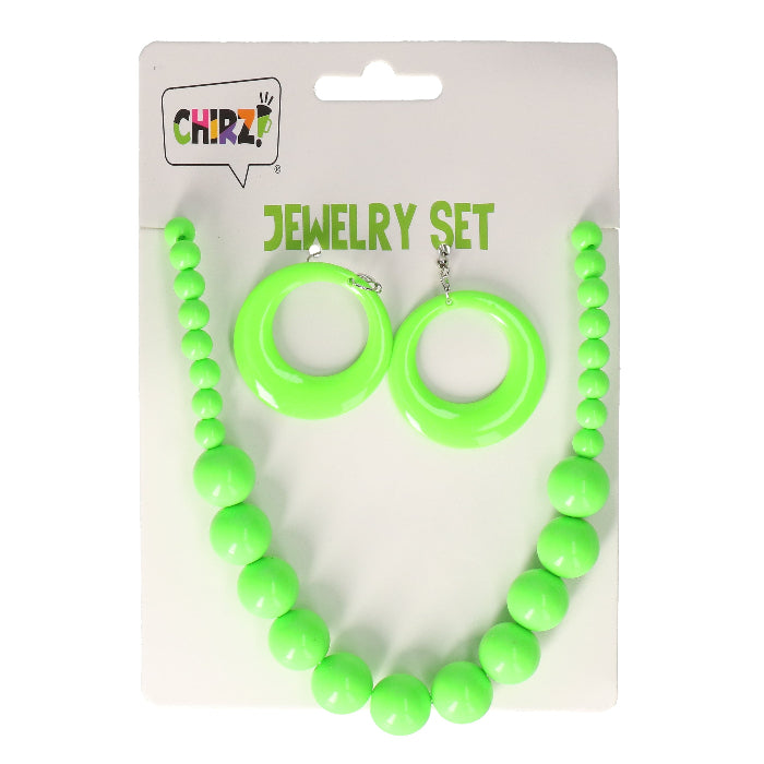 sieradenset-neon-groen