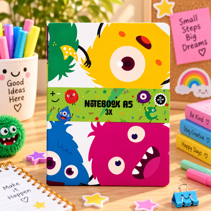 Monster Notitieboek A5 3-pack