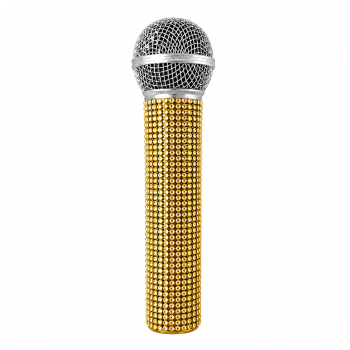 microfoon-disco-goud