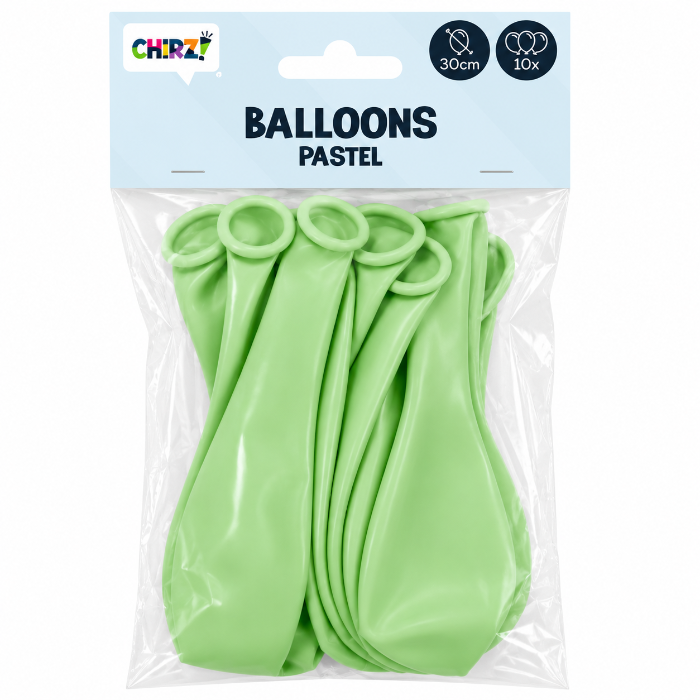 Ballonnen Pastel - Macaron Groen - 30cm - 10 stuks