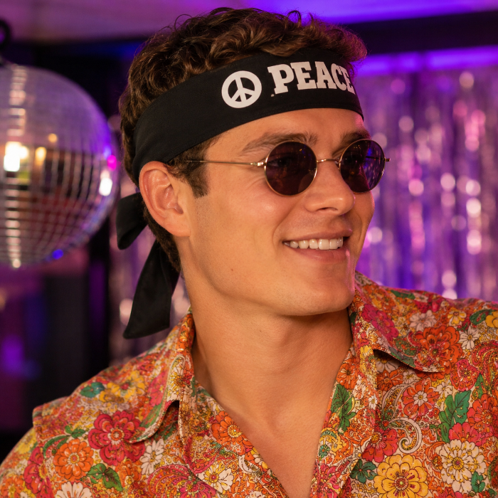 Hoofdband Peace zwart/wit