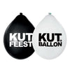 Ballonnen Kutfeest Kut ballonnen zwart/wit 8 stuks