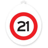 Ballonnen - 21 jaar - rood/wit - 10 stuks