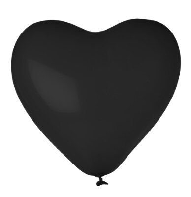 Ballonnen - hart - zwart - 4 stuks