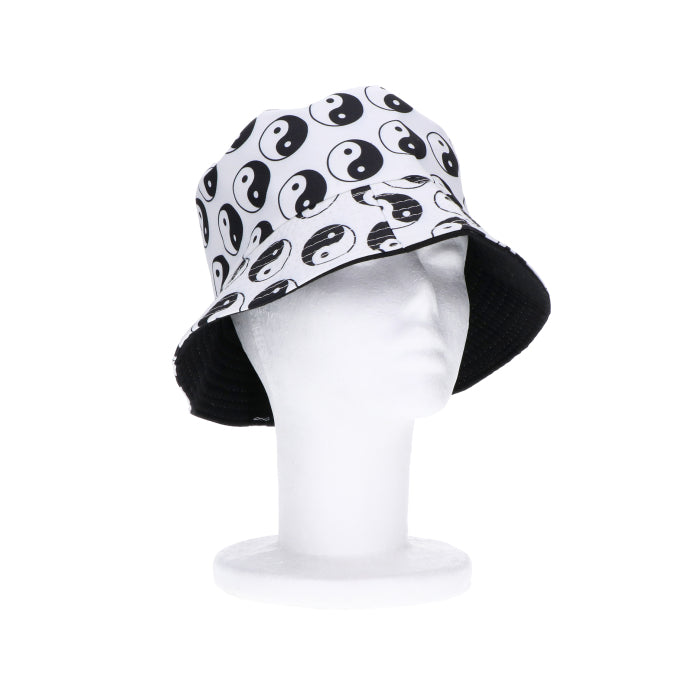 Bucket hoed Yin-Yang zwart/wit