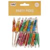 Cocktailprikkers - parasols - meerkleurig - 24 stuks