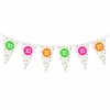 Vlaggenlijn neon 10 jaar - 4m (15 vlaggen)