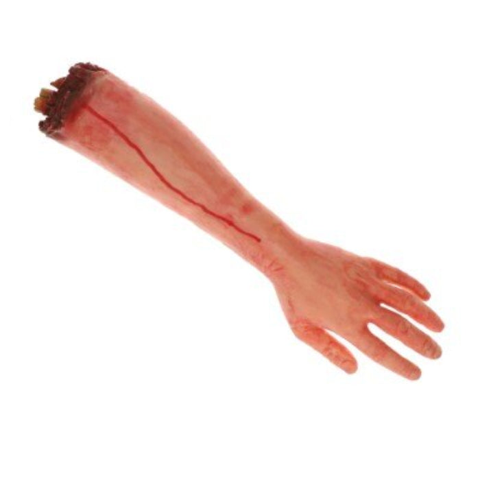 Afgehakte arm - bloederig - Halloween - beige/rood
