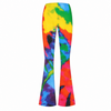 Broek flared tie-dye regenboog dames maat S/M
