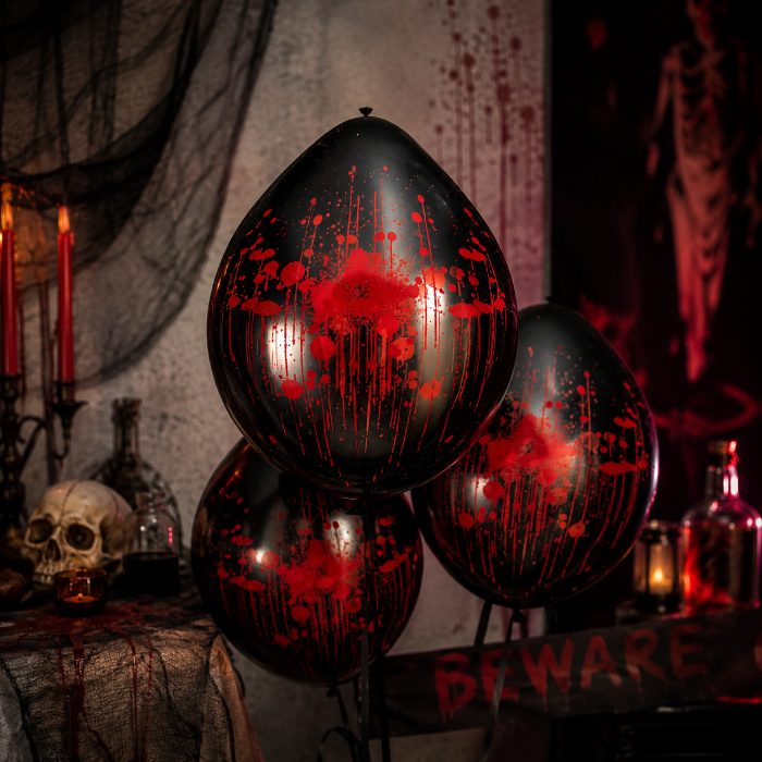 Ballonnen Halloween bloedspetters 30 cm - 6 stuks