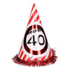 Feesthoedje - 40 jaar - rood/wit