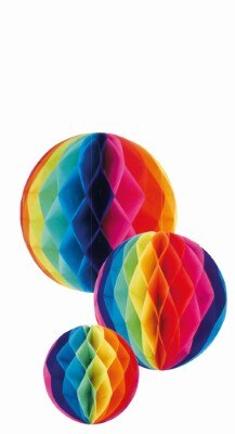 Honeycombs - regenboog - papier - 3 stuks