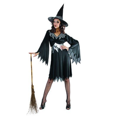 Kostuum - Halloween - heks - zwart - dames - one size