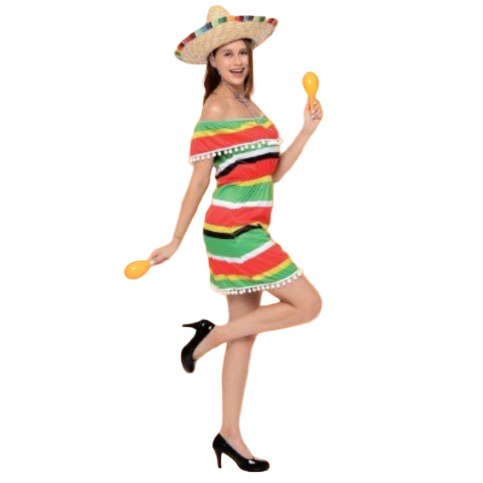 Kostuum - jurk - Mexico - meerkleurig - dames - maat L/XL